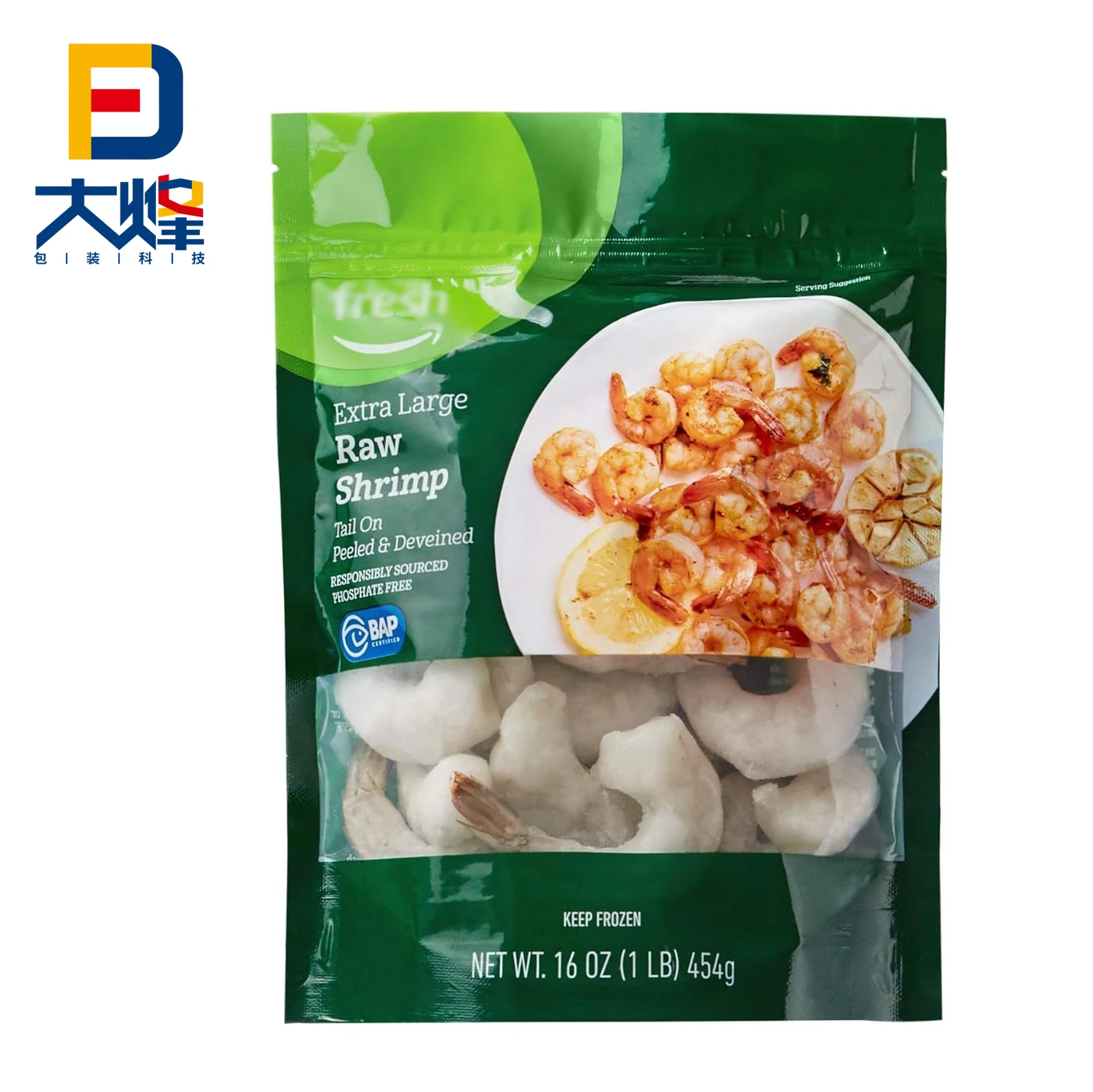 Пластиковая упаковка для замороженных продуктов