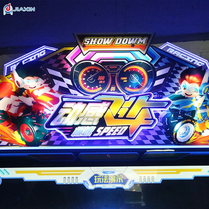 Factory direct coin operated arcade racing car driving simulator game machine two person indoor game center