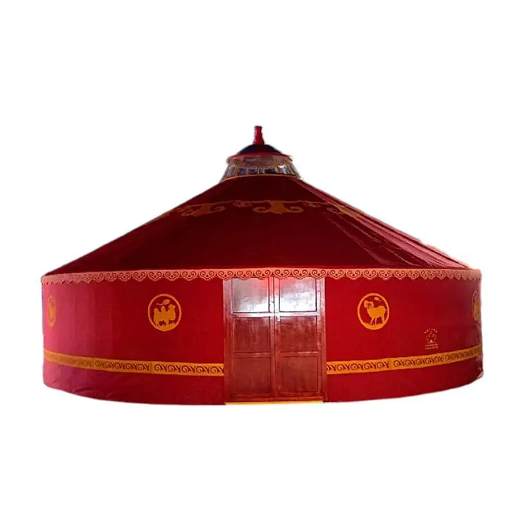 Luxury Mongolian Yurt Camping Tent Made of Durable Canvas Fabric
