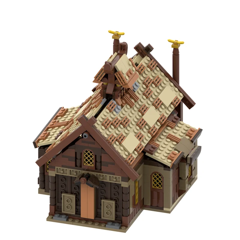 Goldmoc The Lord of DIY Bricks Toys The Ring MOC-186205 Meduseld Village Street View set Building Blocks Toys