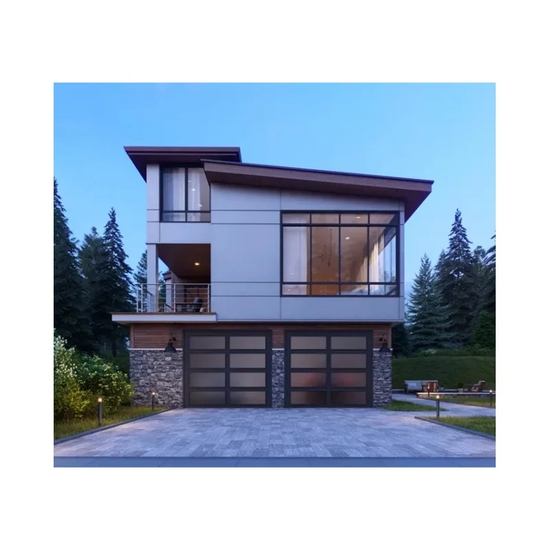 2 этажа с гаражом современный сборный дом из легкой стальной конструкции для виллы сборные дома