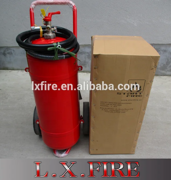 50kg Wheeled DCP Dry Powder Fire Extinguisher with CE Approval Economical Trolley Fire Estintor