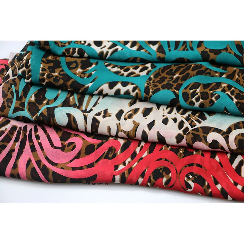 Soft Hand Feel High Twist Chiffon Dress Printed Polyester Chiffon Fabric