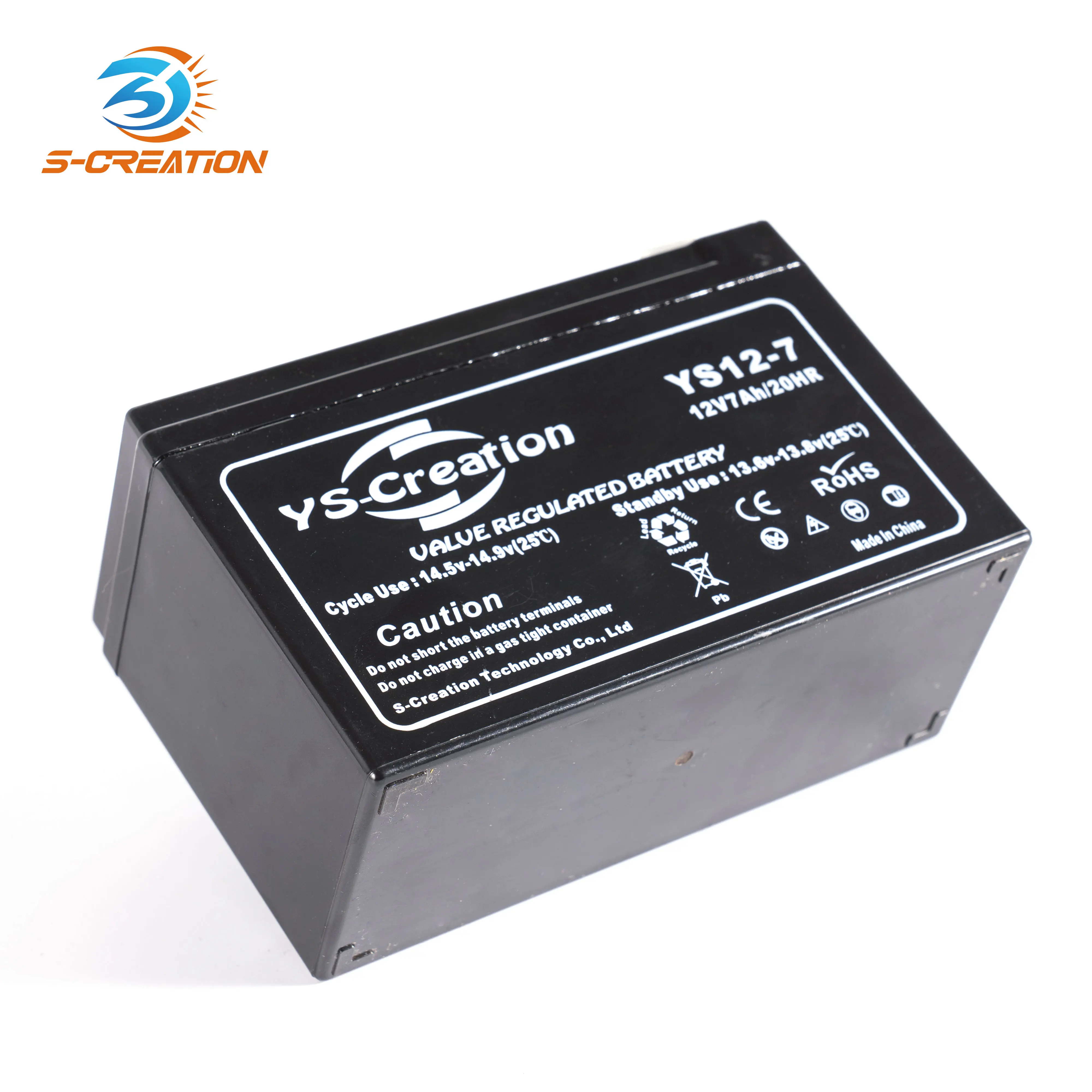 12V7Ah батарея 12 вольт свинцово-кислотные батареи герметичные аккумуляторные глубокого цикла