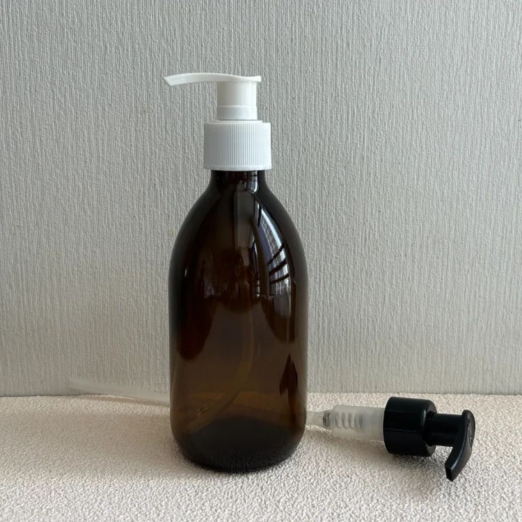 Skin Soap Dispenser Glass Amber Lotion And Face Wash Bottle With Pump Mist Spray 28 410 Smooth