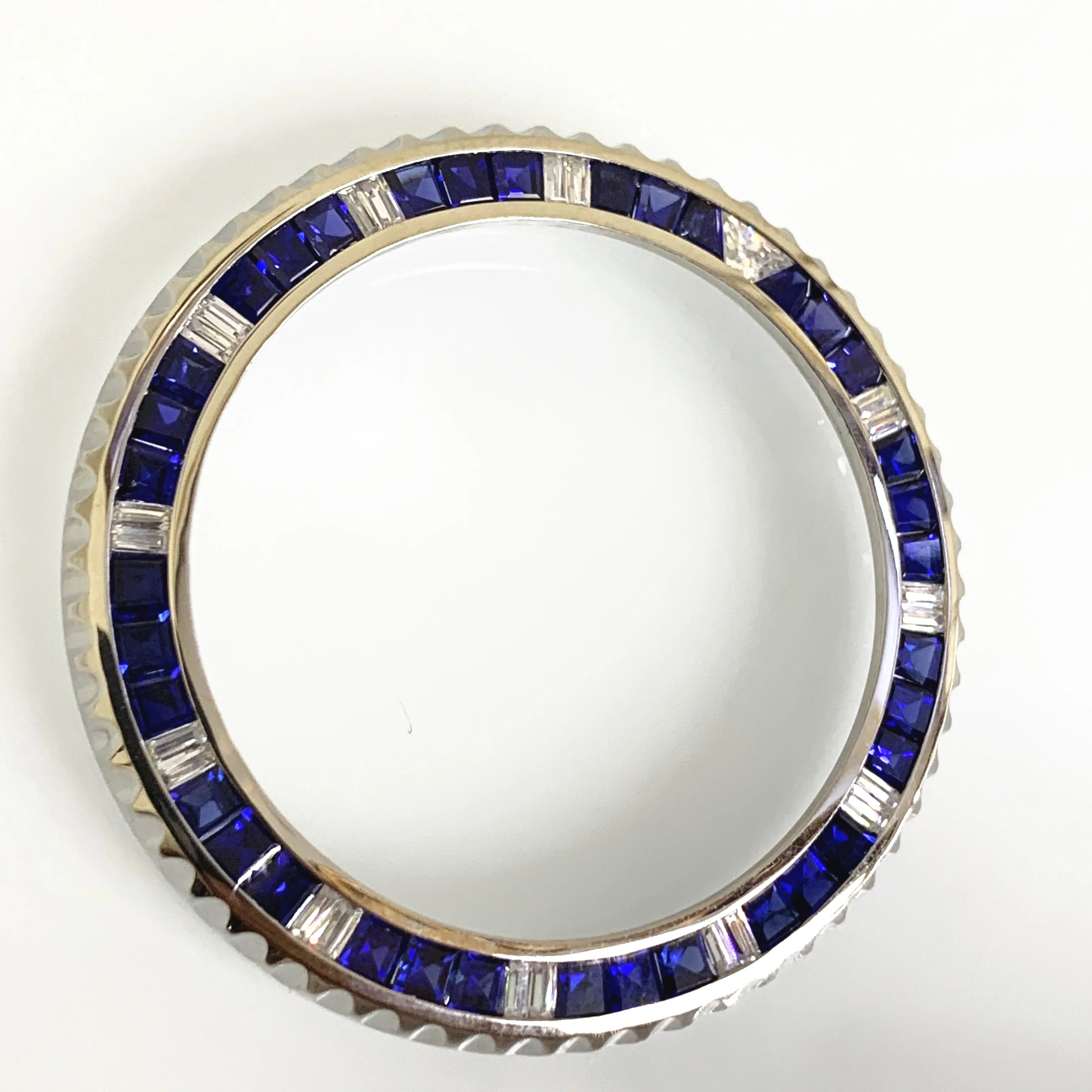 Suitable for brand watches Stainless steel watch bezel 18kgold diamond Synthetic gem Moissanite CVD  watch bezel