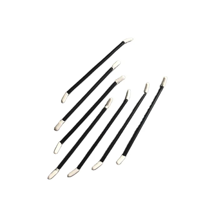
JSW-7018 Black Handle Lint Free Cleanroom Double Tip Polyester Swab 