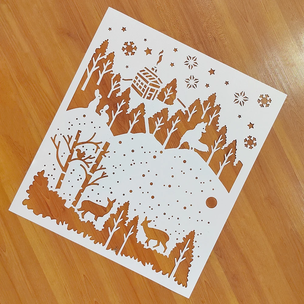 Wholesale Custom Anima Graffiti PVC Plastic Stencils For Wall Painting Determinable Paint Pattern For Festival Decoration