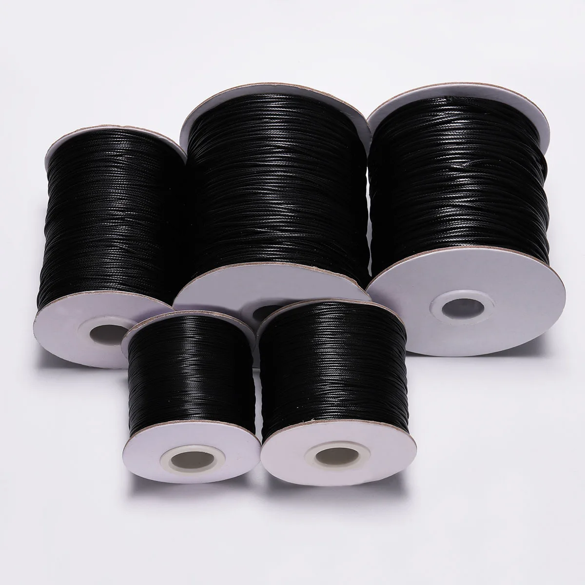 Black Waxed Cotton Roll Cord Waxed Thread Cord String Strap c For Jewelry Making Supplies Wholesale