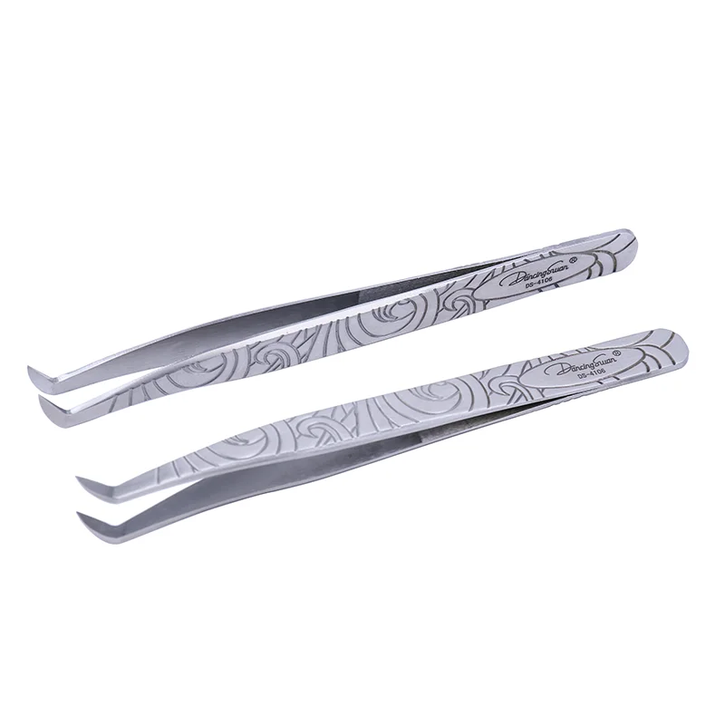DancingSwan  Private Label Russian Stainless Steel Volume Eyelash Extension Tweezers