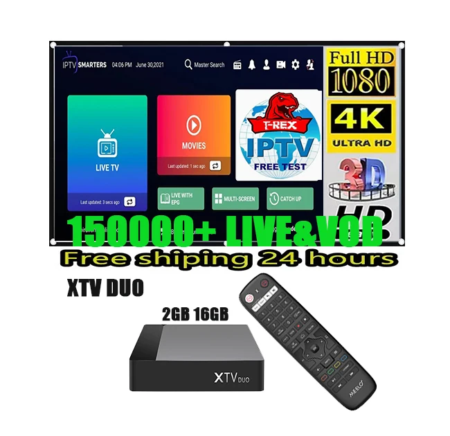 Free shipping 24hour streaming IPTV Box 4K Stalker XTV DUO Android TV Box Android 11 2G16G 5G Dual WiFi Set Top Box MEELO