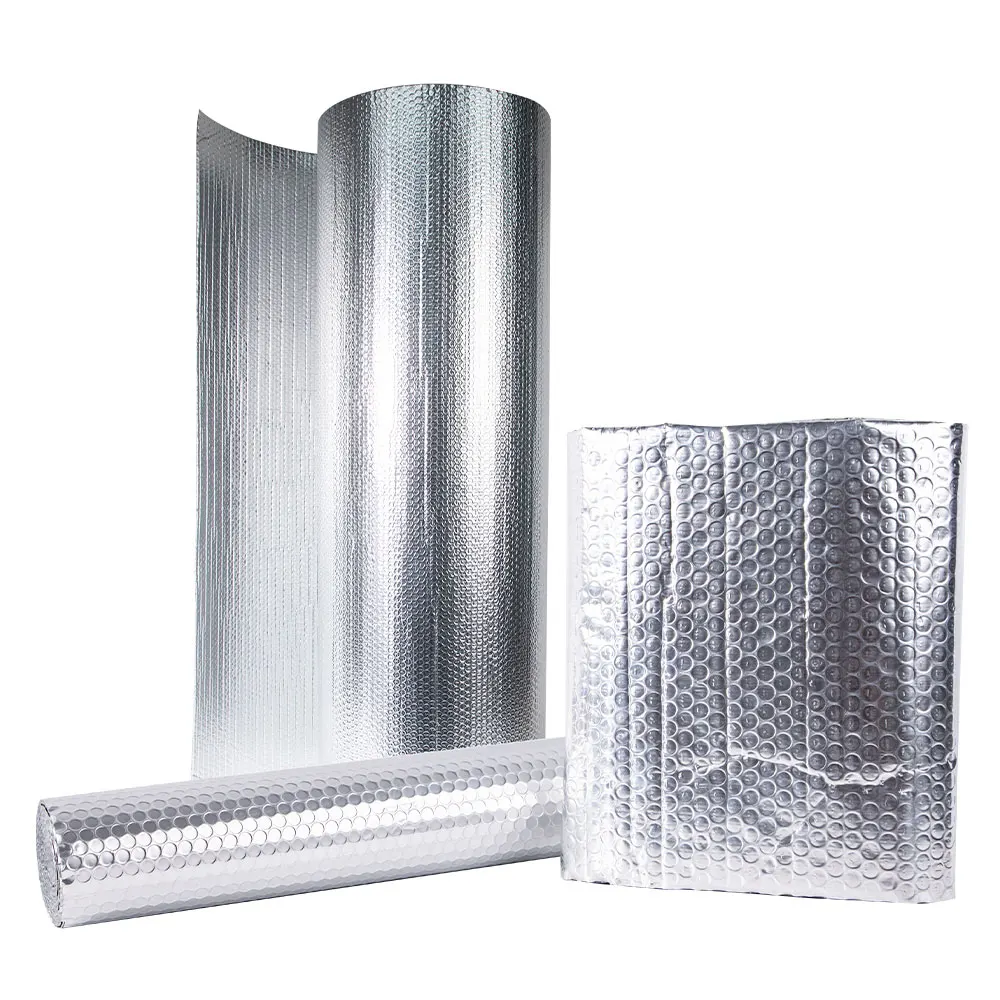 Ready To Ship Aluminum Foil  Bubble Padded Thermal Roll Heat Foam Insulation XPE EPE Wall Roof  Building Insulation  Roll