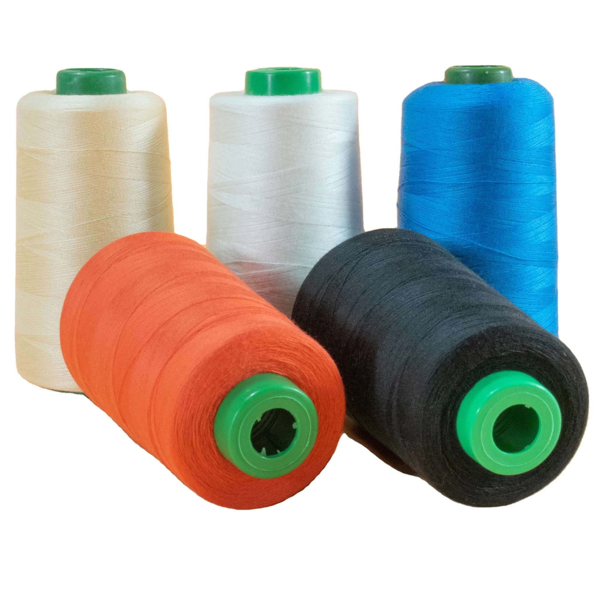 Оптовая продажа, однотонная окрашенная полиэфирная нить 40S/2 для ручного и машинного шитья