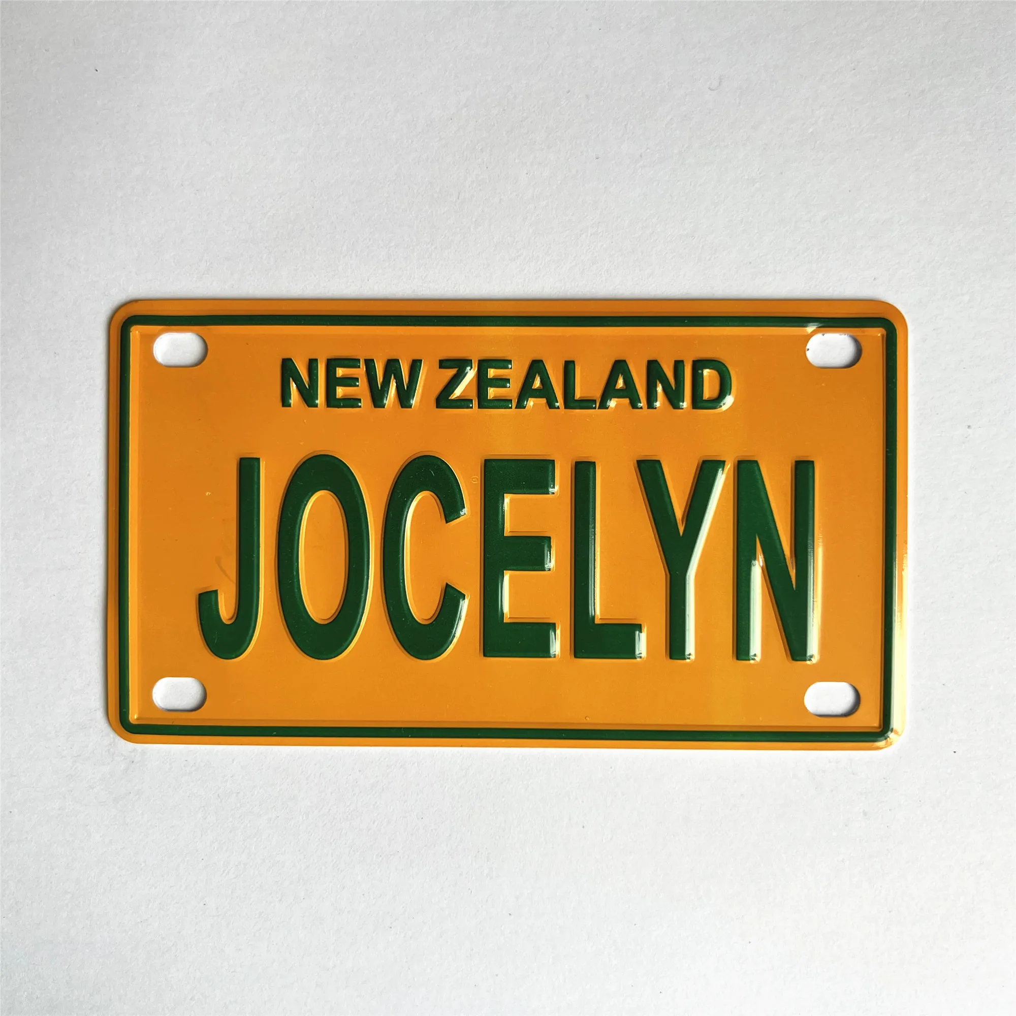 Custom Printing Bicycle License Plate Embossed Bike Number Plate Design