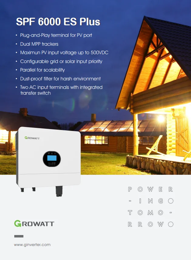 Однофазный солнечный инвертор Growatt spf6000es 6 кВА кВт для автономной солнечной системы