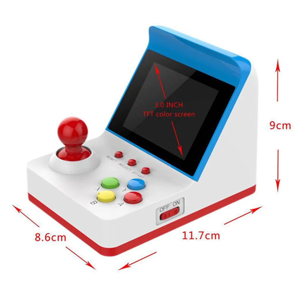 Игровая мини-консоль A6 в ретро стиле красно-белая аркадная игра F C портативная игровая