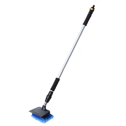 Щетка для чистки автомобиля с мягкой щетиной из ПВХ и ракелем