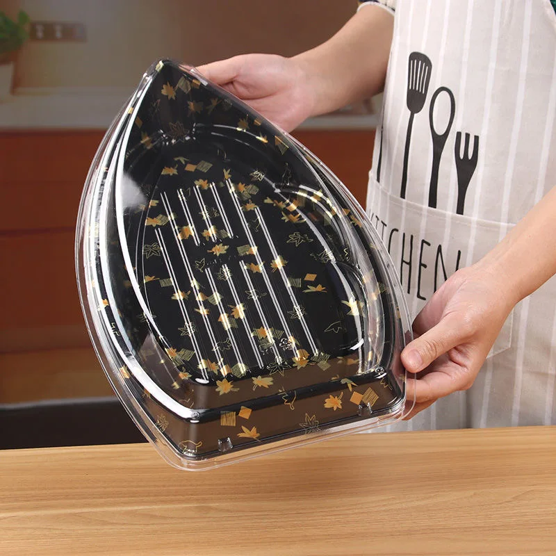 Disposable Japanese Sushi Boat Plastic Food Container Sushi Container