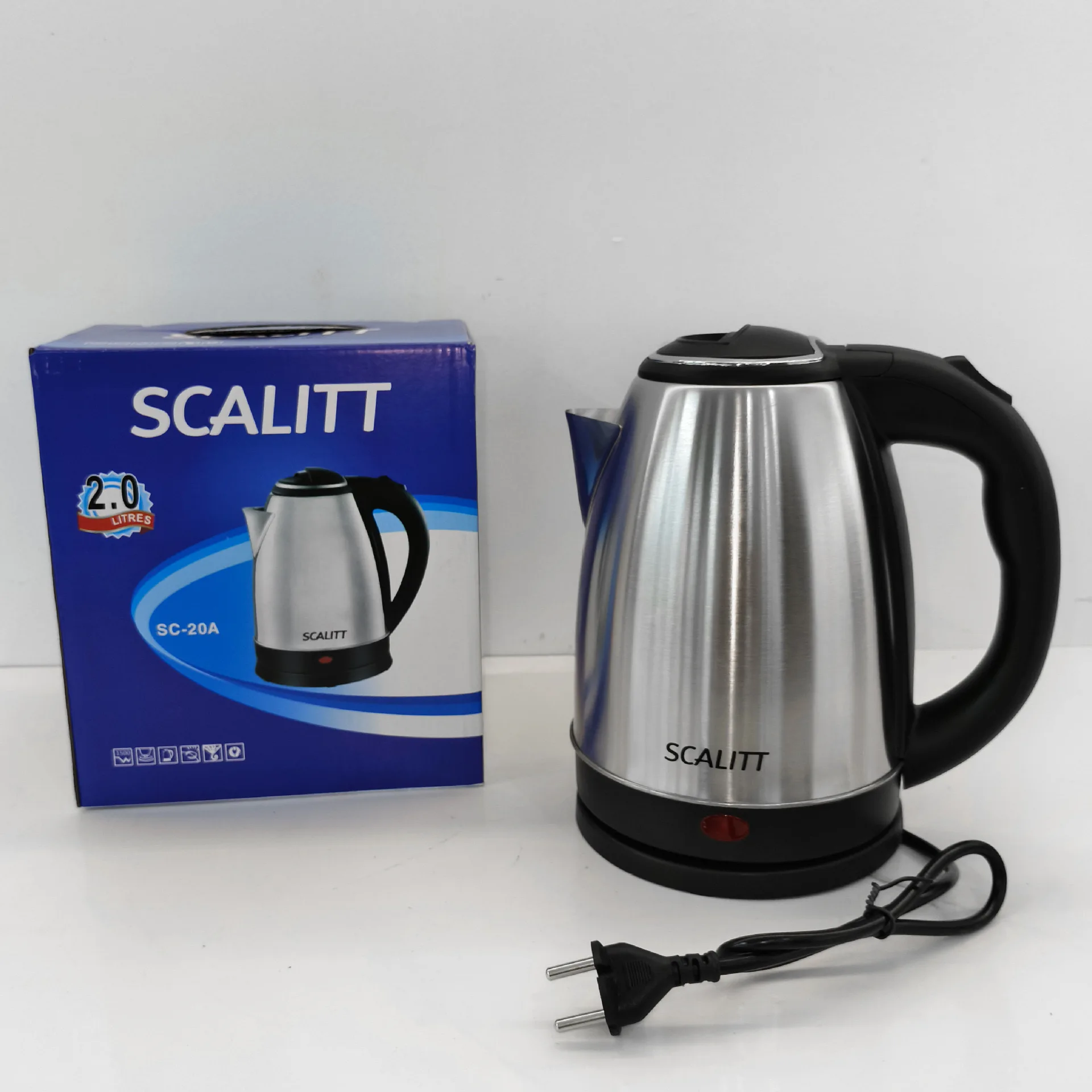 Electric Kettle 2L Stainless Steel Household Kettle 220V 1500W Kitchen Appliance Overheating protection Water Boiler Kettle