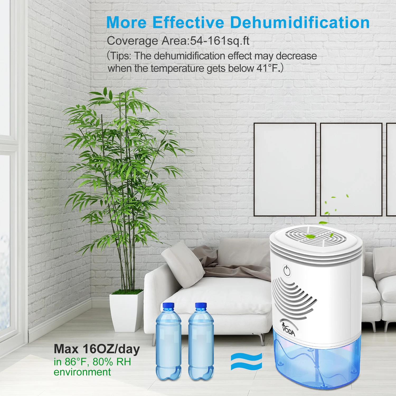 Small Portable Dehumidifier With Removable Water Tank for Hotel Office