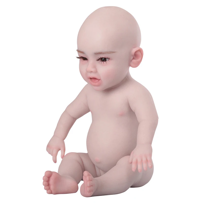 Painted Full Body Silicone Reborn Baby Doll 3kg Cuddle Flexible Limbs Real Life Platinum Silicone Realistic Newborn Baby