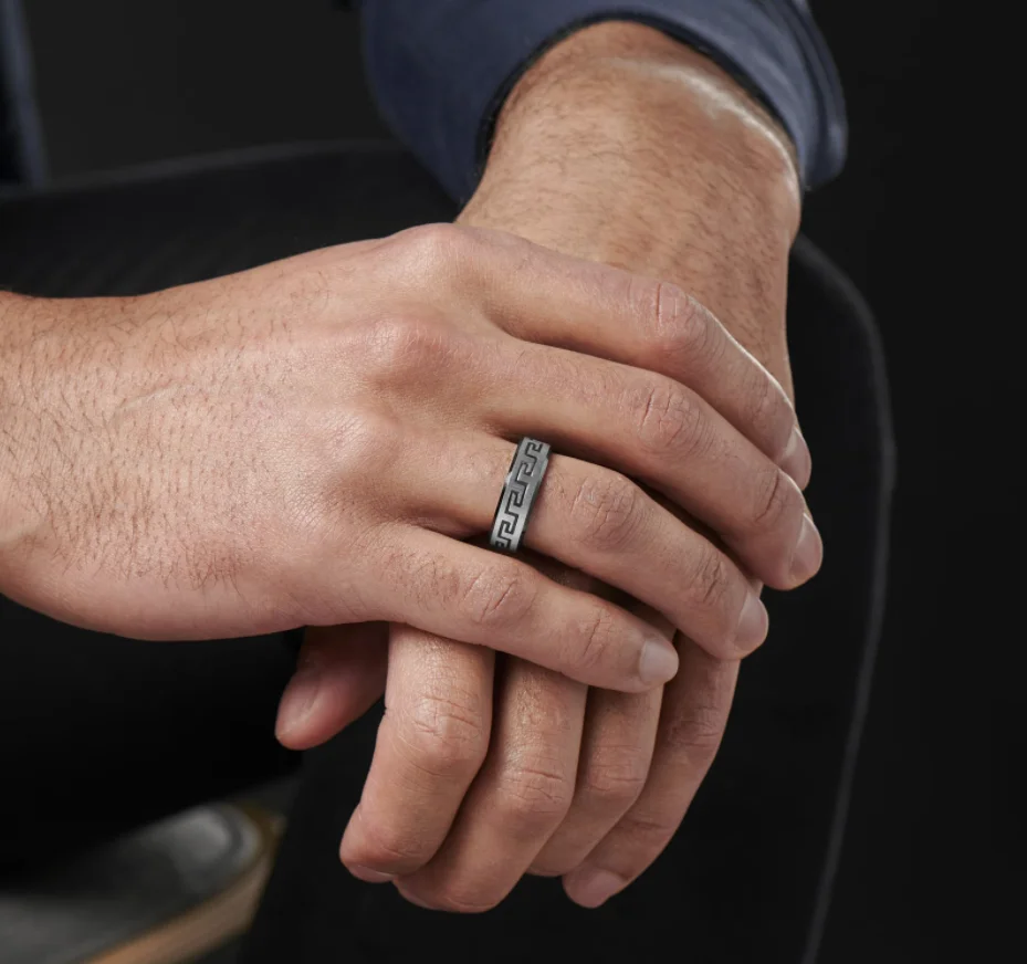 Jewelry New Arrivals Fashion Design Black SL Design Steel Ring Beautiful Stainless Steel Ring For Men