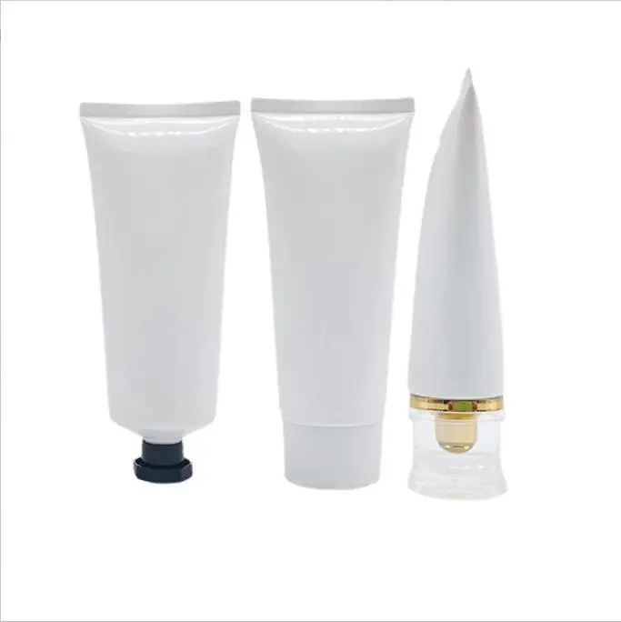 Empty Customized BB Hand Cream Lotion Squeeze Tubes Plastic Soft Container White Black 25ml30ml35ml PE Cosmetic Tube Packaging