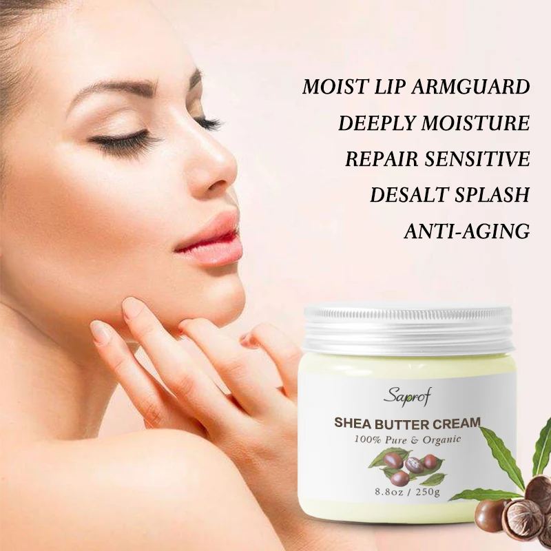 100% Pure & Raw Unrefined African Shea Butter Whipped Body Butters For Dry Skin Hair Care Stretch Facial Marks Lip Beard Balm