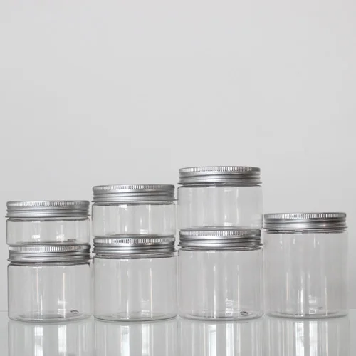4 oz 6 oz 8 oz small empty clear body scrub container jars for bath salts shea butter hair products