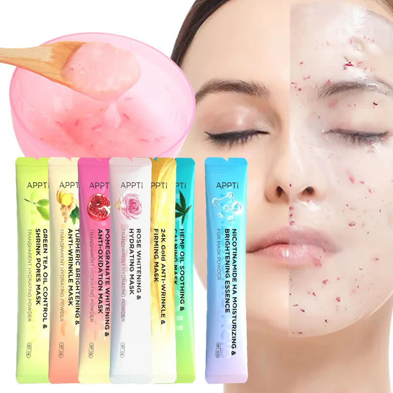 Natural Private Label Face Moisturizing Mask Collagen Anti-Wrinkle Crystal Firmin Ghydro Jelly Powder Facial Mask
