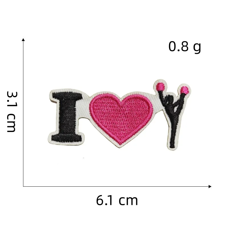 Cheerleading sports twill handmade embroidery iron-on cheer patches