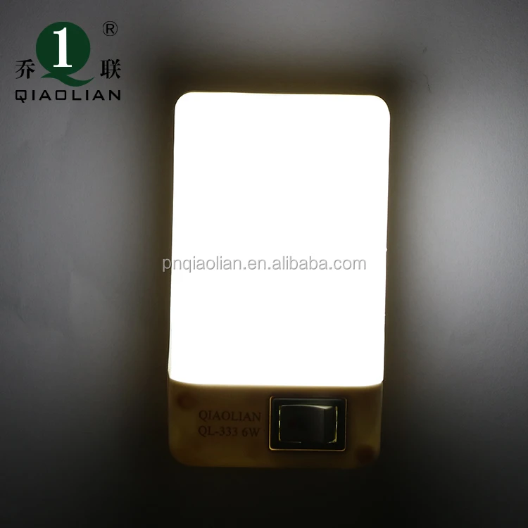Cross-border products energy saving 6W soft LED night light 110-250V socket switch bedside children bedroom access stairs night