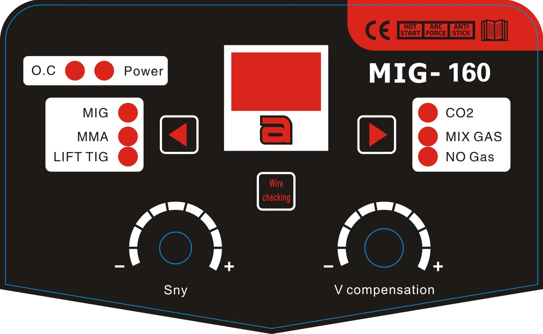 Полуавтоматический сварочный аппарат MIG-160 igbt inverter mig mag 3 в 1 mma