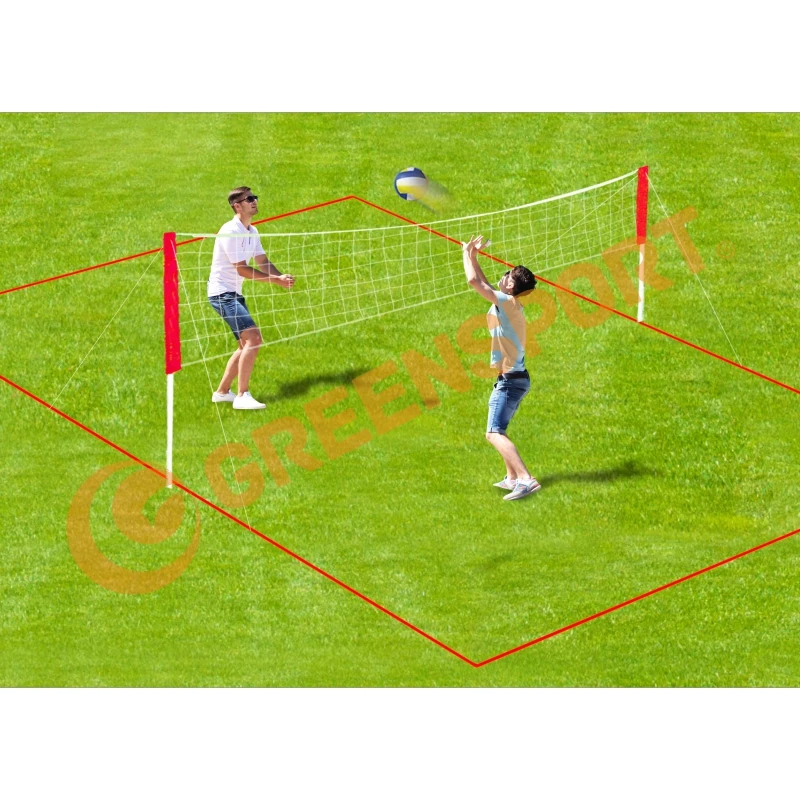 14 feet volleyball net and pole - suitable for multiple sports
