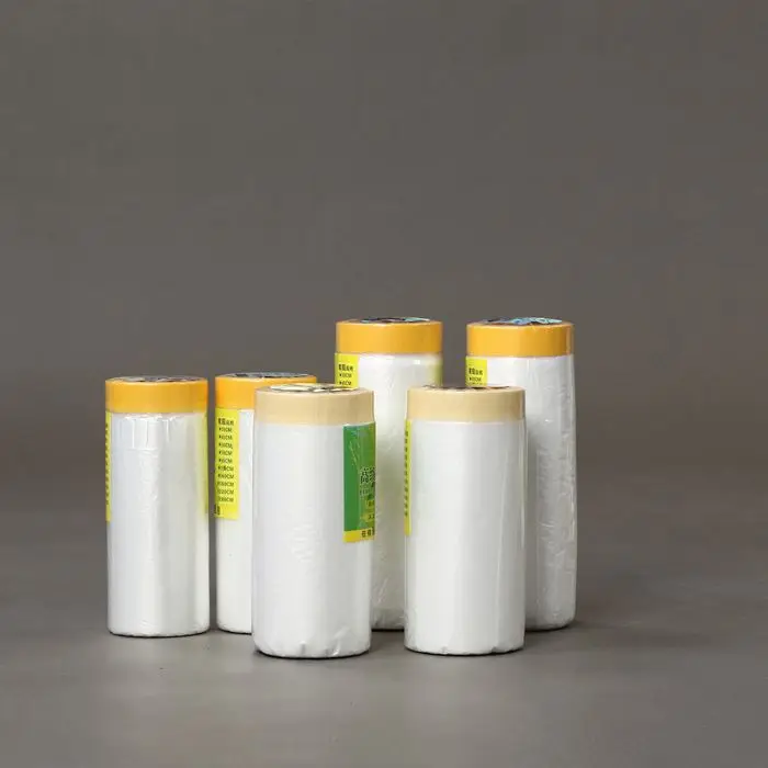 Taped For Car Surface Protection Painting Pre-Taped Masking Tape Film