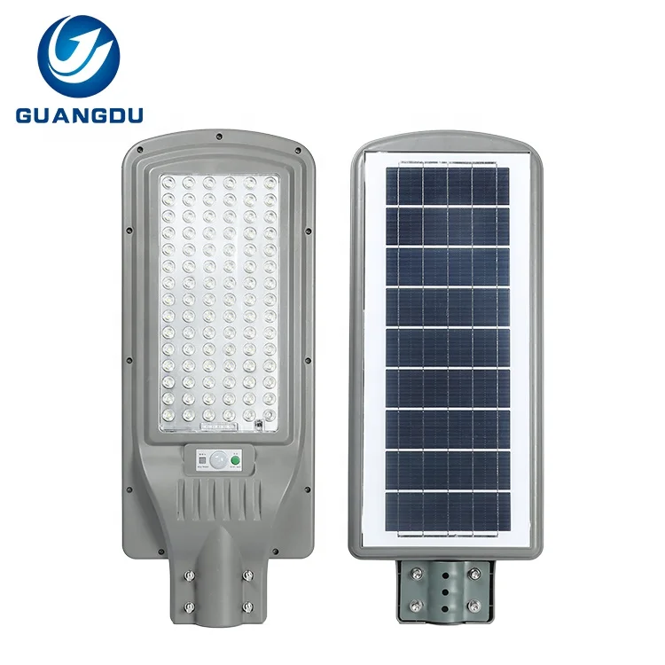  Hot Sale With Photocell Sensor Ip65 Outdoor Waterproof 100w 200w 300w Integrated AIO Led Solar Street