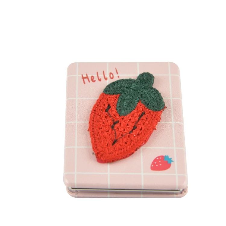 Factory Wholesale Square Leather Mini Folding Ladies Pocket Size Mirrors Make Up Luxury Cosmetic Small Mirror for Kids