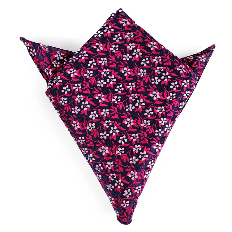 
Dacheng 100% Silk Men Flower Jacquard Design Pocket Square Floral Handkerchief  (62322252694)