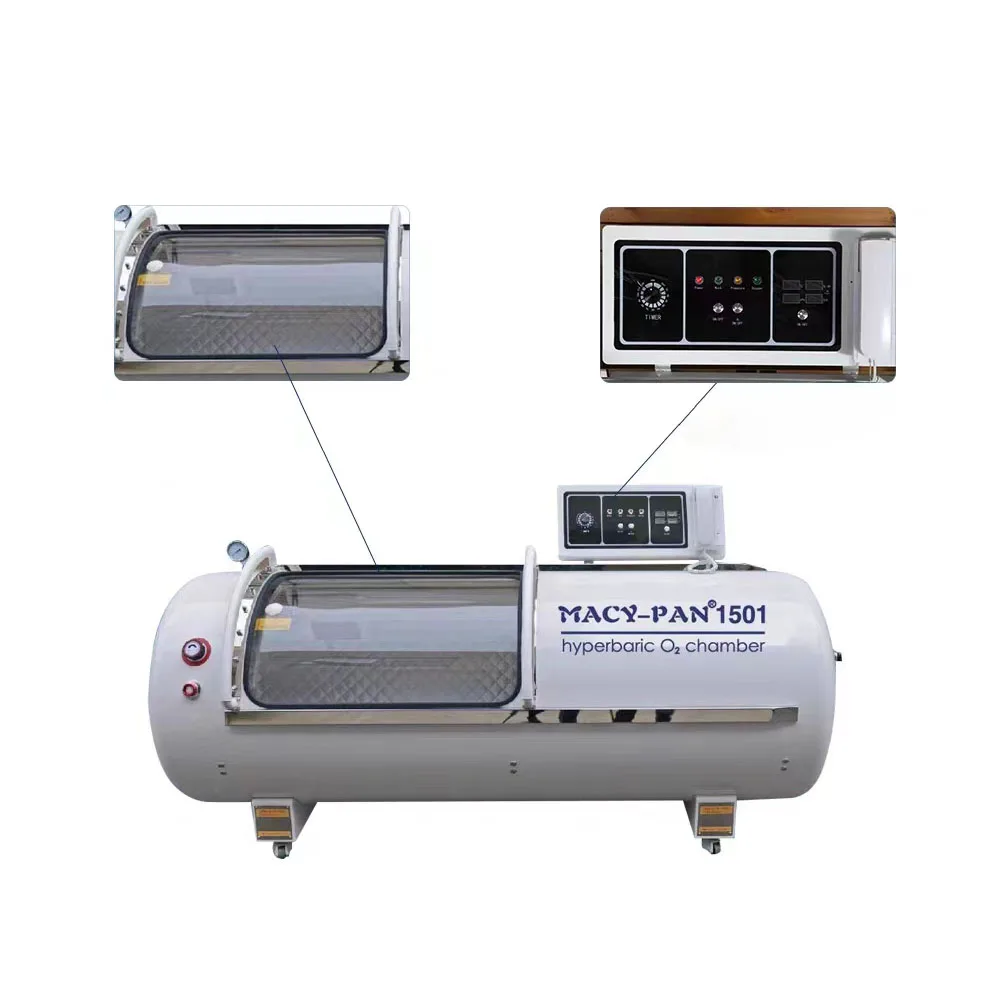 Macypan 1.5ATA Lying Type Hard Stainless Steel Capsule Hyperbaric Oxygen Chamber Hyperbaric Oxigenation Cabin For Tumor Oncology