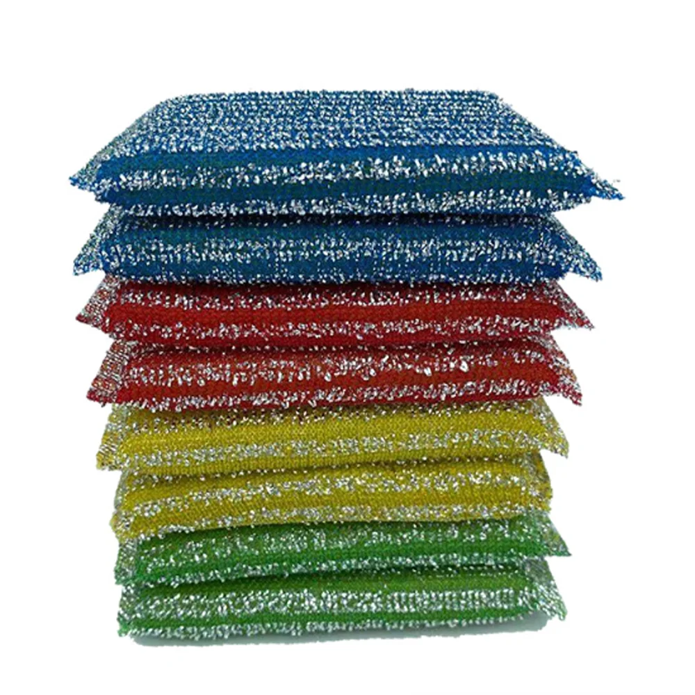 Hot Selling Polyester Net Kitchen Cleaning Sponge stainless steel wire for scrubber dish sponge scrubber