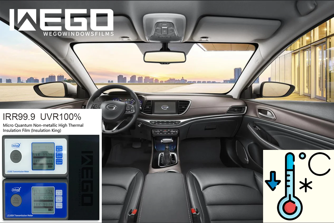 Новейшая пленка WEGO 2K, нано-керамическая тонировка для автомобиля с распылением, Солнцезащитная светоотражающая пленка, тонированная изоляционная пленка для окон и автомобилей