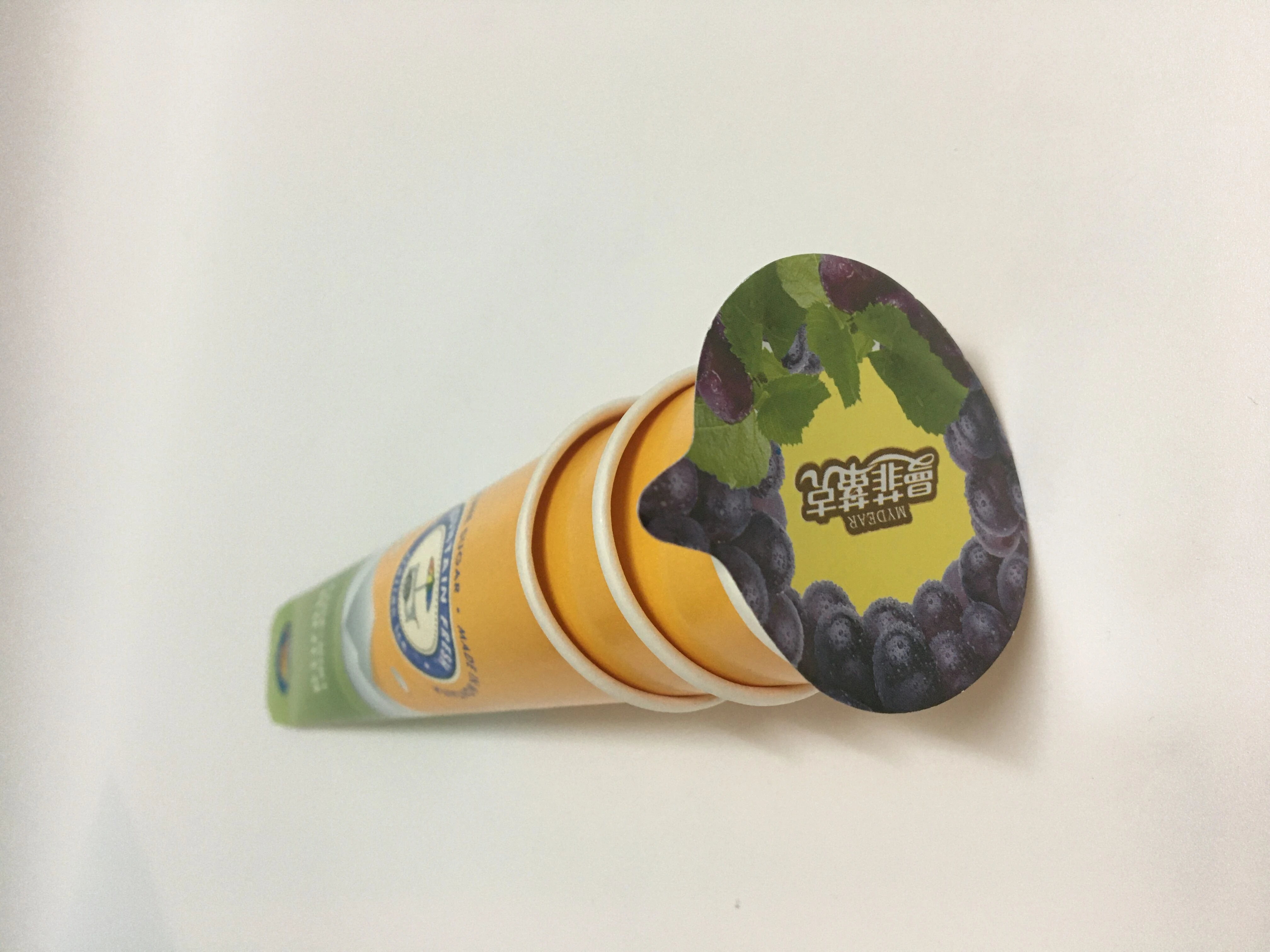 SP240 Free Sample Custom Cute 120ml Disposable Candy Squeeze Cup Push Up Calippo Ice Cream Paper Tube
