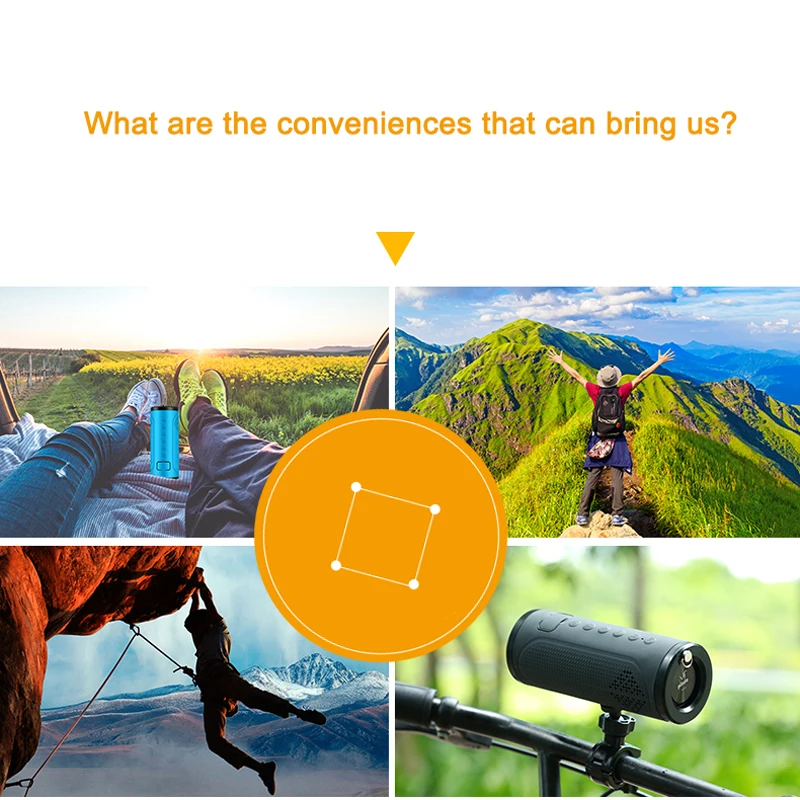 New Arrival Online Cycling Bicycle Wireless Compatible Speaker Waterproof Wireless Colorful Speaker Smart Boombox with Mount