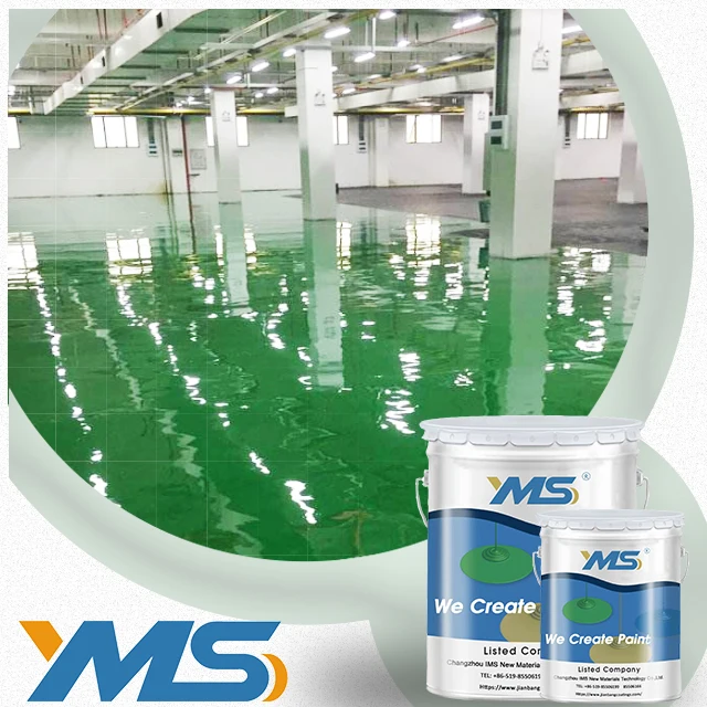 Double Component AB Bright Epoxy Floor Polish Surface Coating Black White Painting CAS Resin Anti Industrial Rohs Color Feature