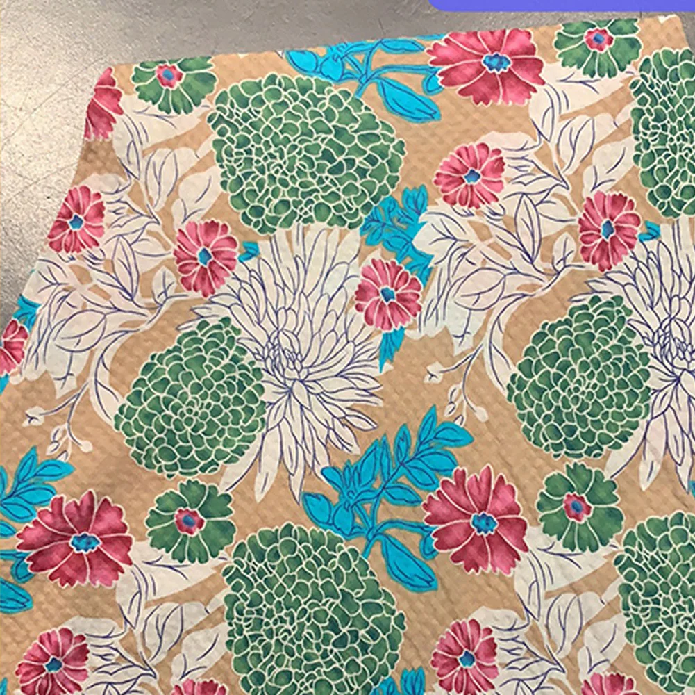 Inventory Clearance Cheap price 90 Rayon 10 wool cloth manufacturer floral printed woven fabric