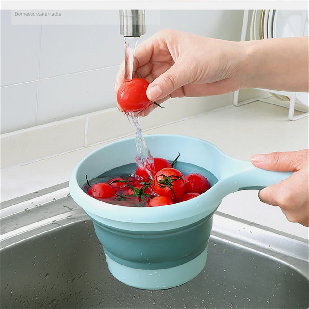Fashion Products Supply Kitchenware Plastic Multi-Function Portable Spoon Creative Transparent PP Folding Water Scoop