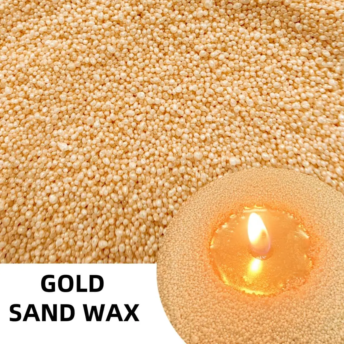 New arrival Granulated Gold Sand Wax luxury golden sand wax palm wax christmas halloween birthday gift
