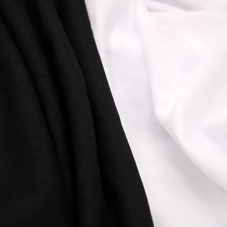 
white and black colors in stock polyester knitted swimwear bikini sports bra lining fabric 