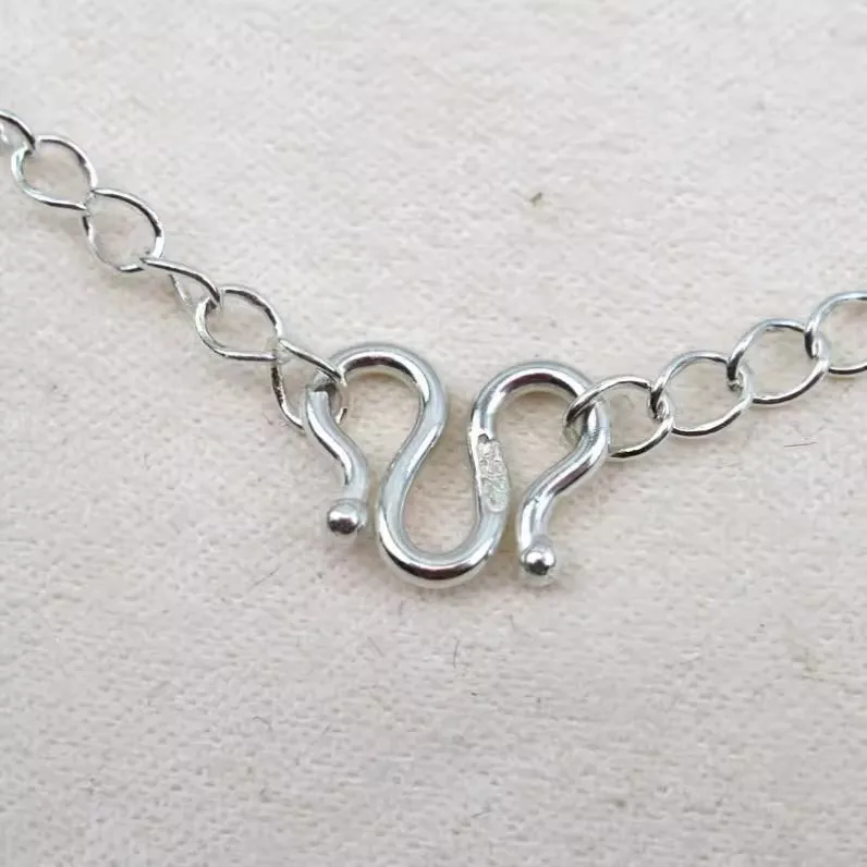 925 Sterling Silver Jewelry with Platinum Plated Connection Buttons Openable Buckle for Necklaces & Bracelets for Men & Women