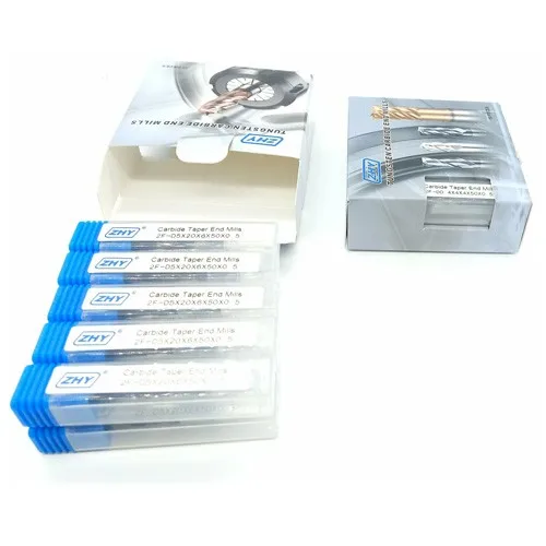 ZHY Factory Direct swallow tail cutter Customizable logo carbide Dovetail End Mill